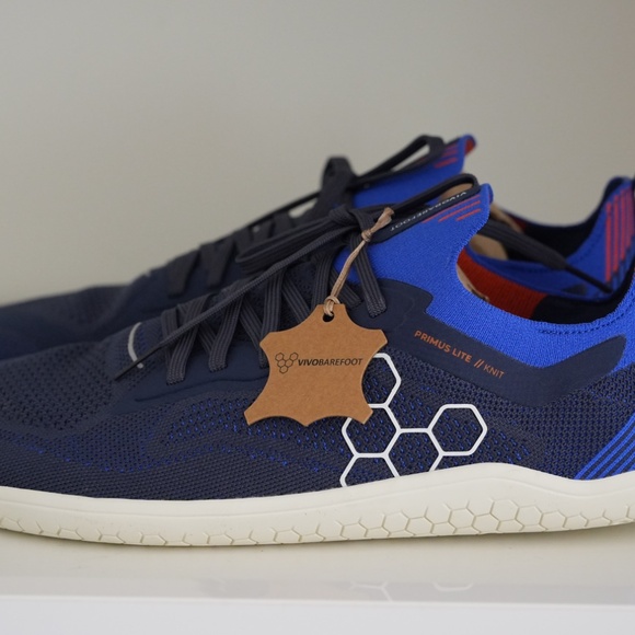 Vivobarefoot Primus Lite Knit Navy Minimalist Barefoot Shoes Men's EU 43 US 10 - Picture 2 of 5